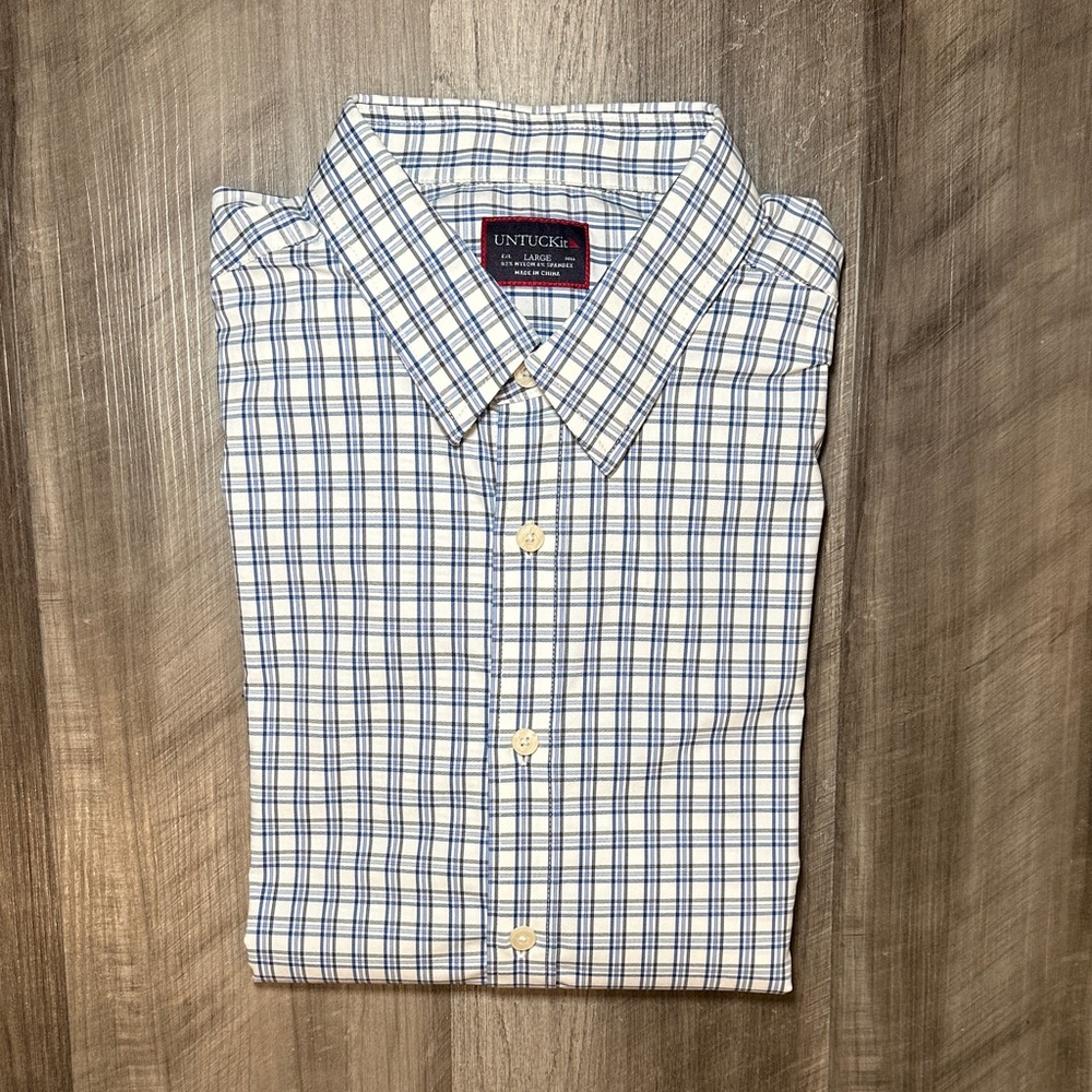 UNTUCKit Rosedale Performance Checkered Plaid Lon… - image 1